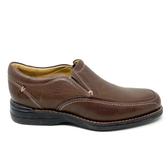 Johnston & Murphy Shuler SGore Dark Brown Leather Slip On - Picture 1 of 8